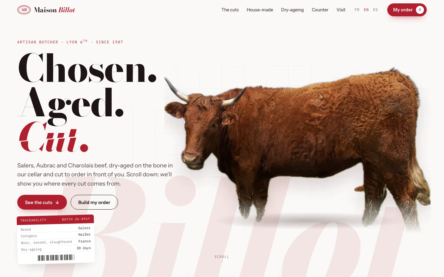 Maison Billot on desktop