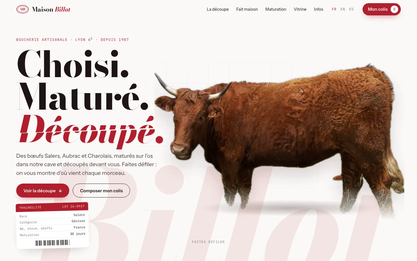 Maison Billot sur ordinateur