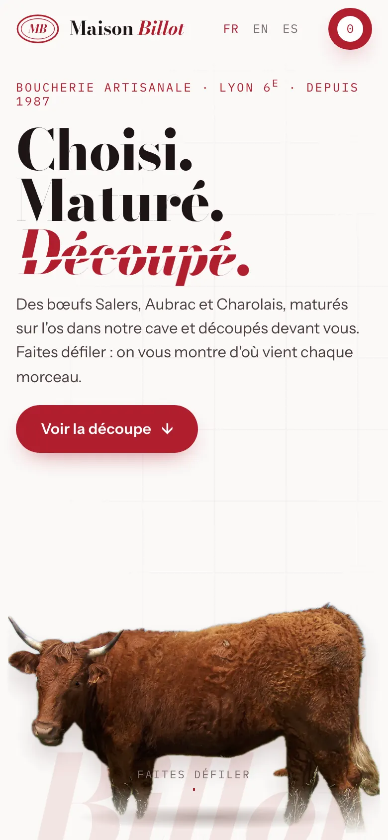 Maison Billot sur téléphone