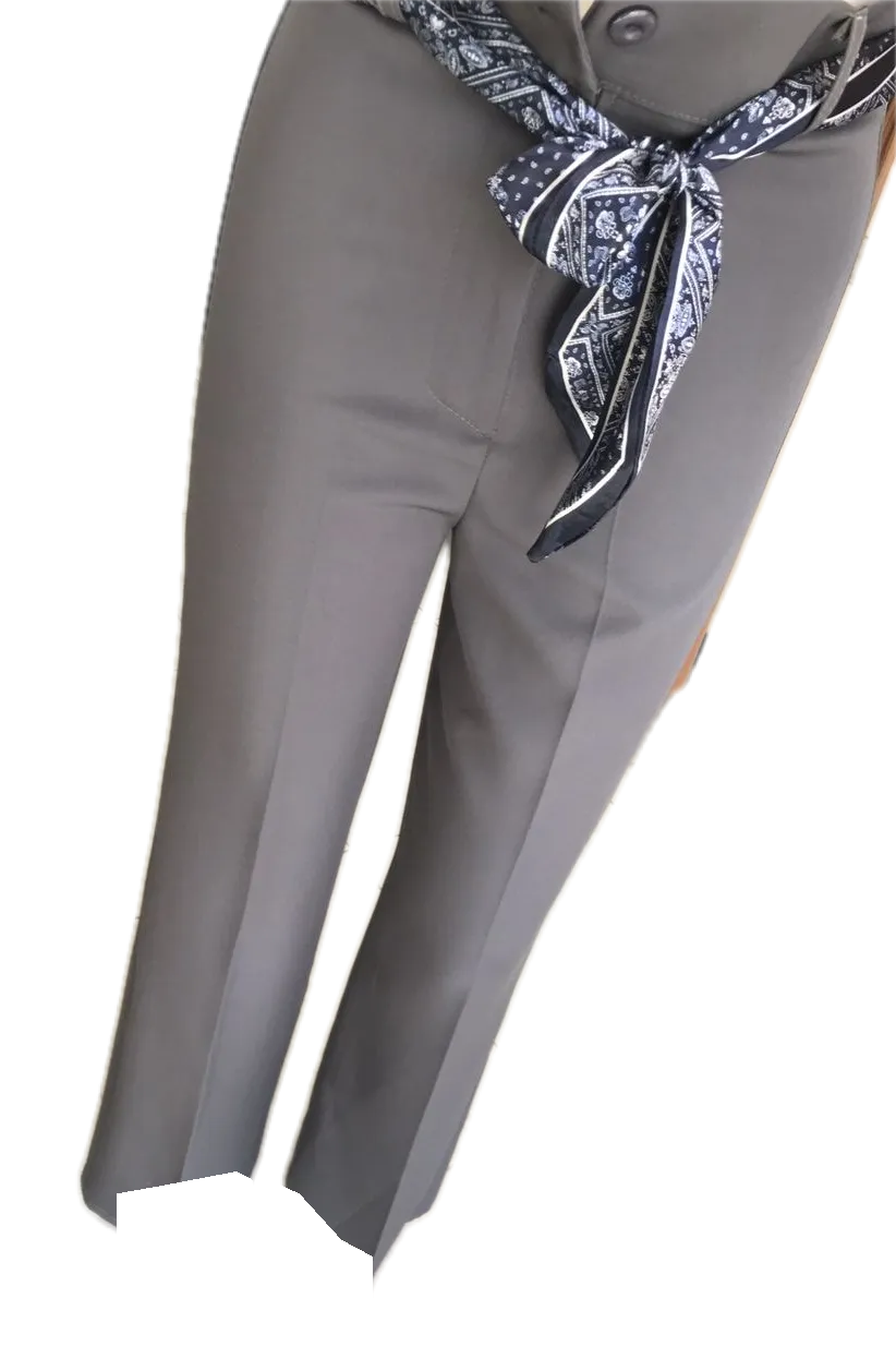 Pantalon gris taille haute