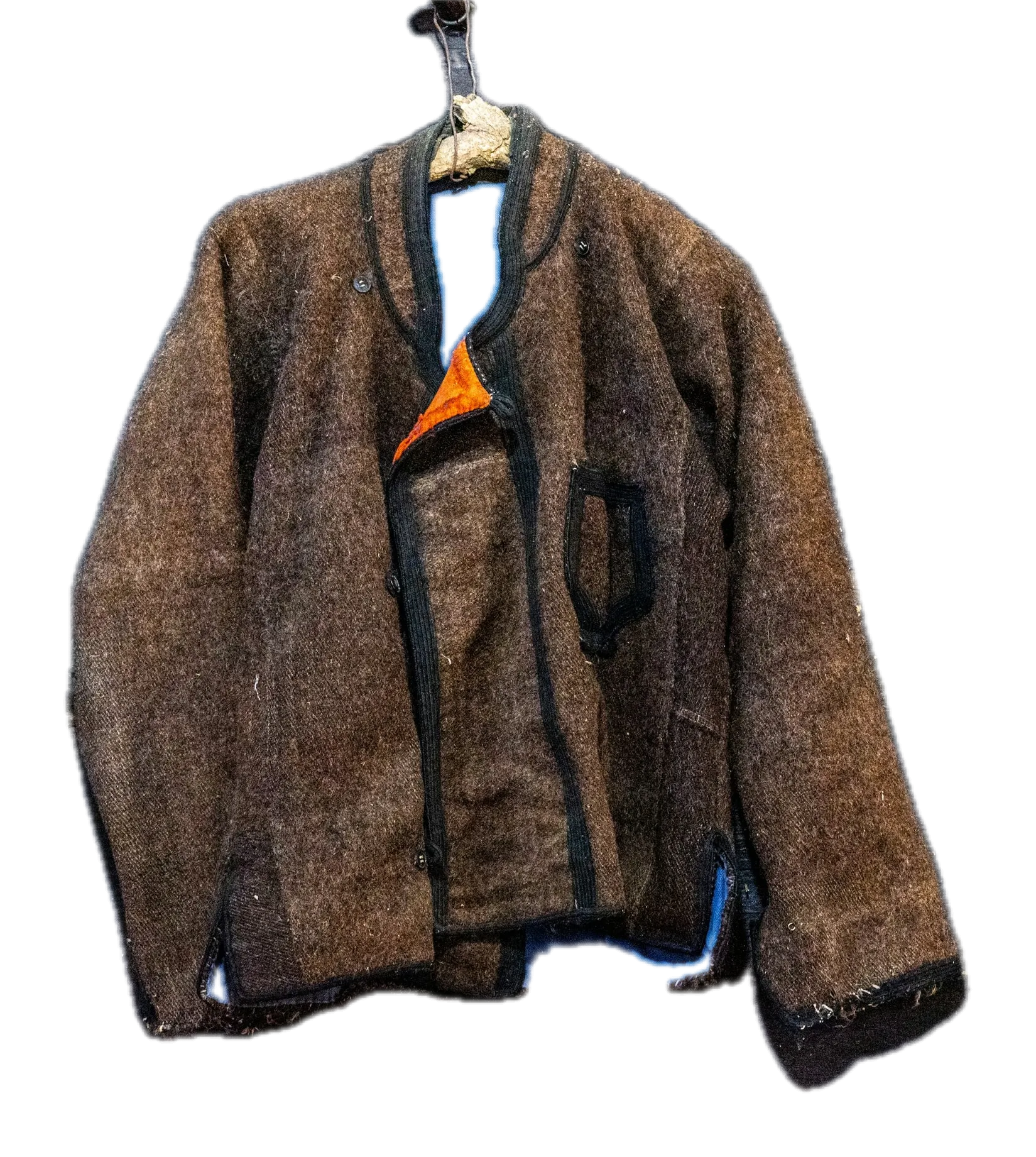Veste texturée brune