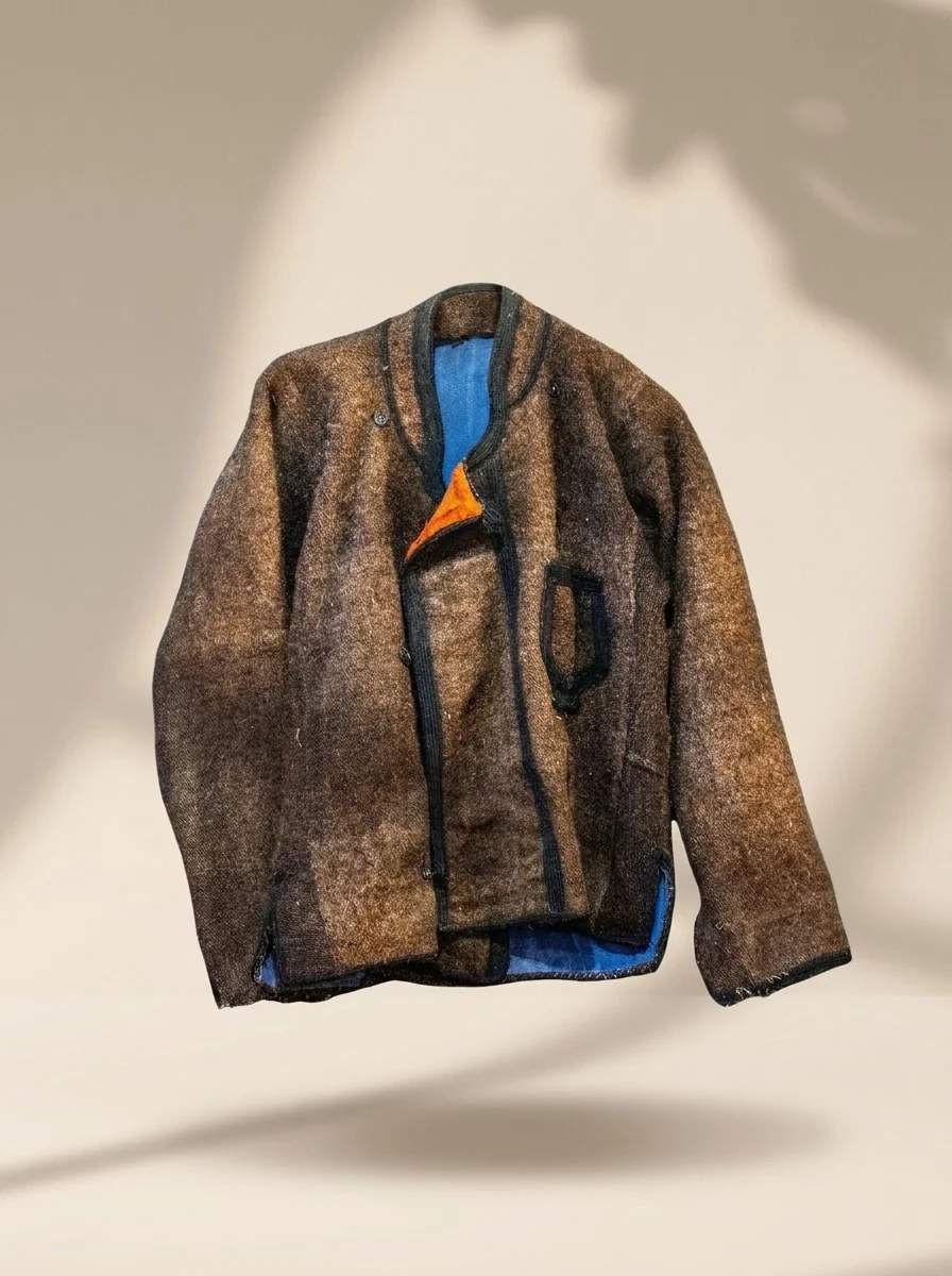 Veste texturée brune — Mannequin invisible