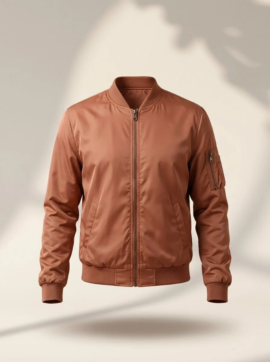 Bomber satiné terracotta — Mannequin invisible