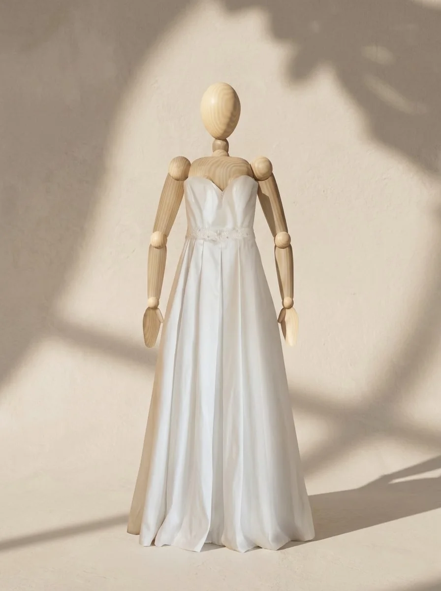 White strapless dress