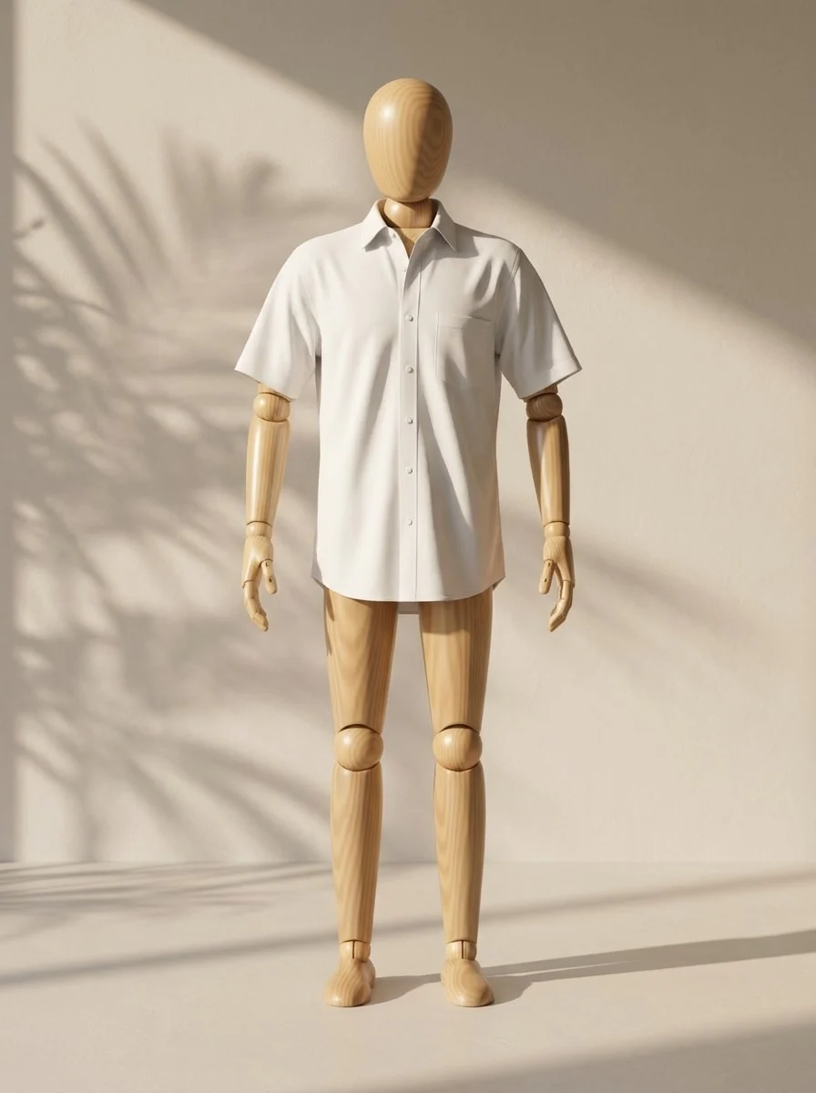 White short-sleeve shirt