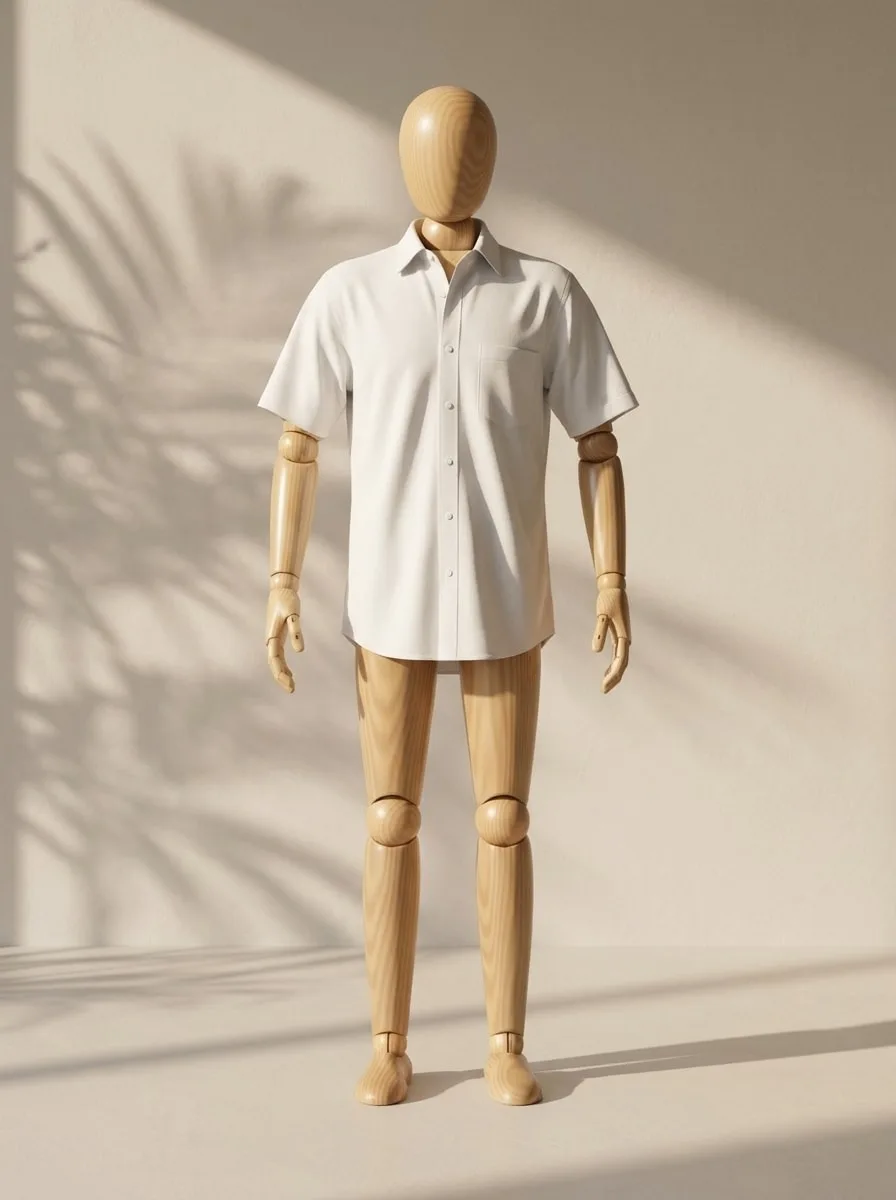 White short-sleeve shirt