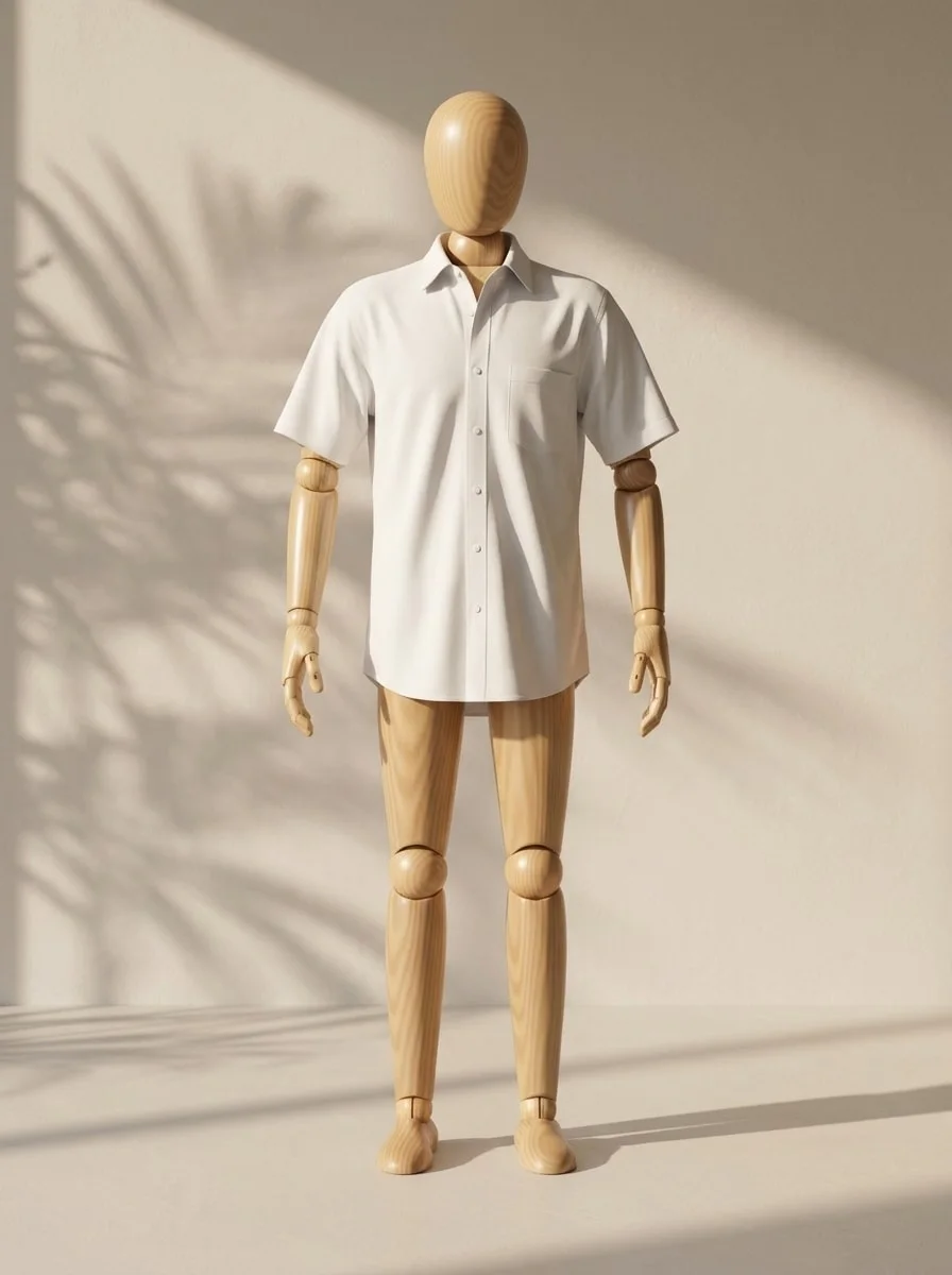 White short-sleeve shirt